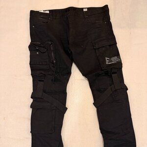 Black Cargo Utility Pants • Streetwear Fashion • Size 44 - Smoke Rise